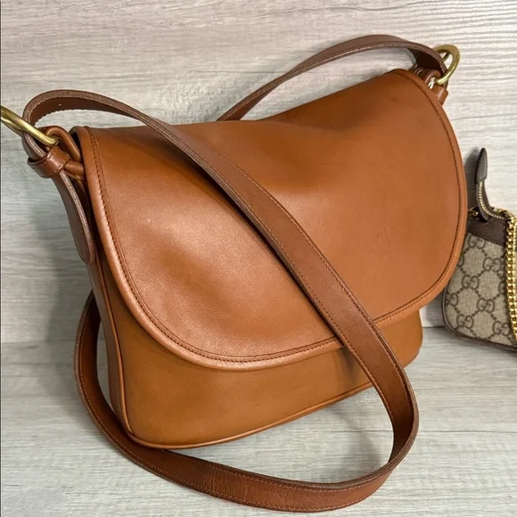 Coach Tan Fletcher Leather Crossbody Bag - Picture 4 of 14